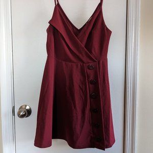 Spaghetti Strap Maroon Dress